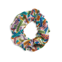 Silk Twill Scrunchie - Ecru/Multicolor