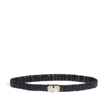 Lambskin/Mshlg/Strass Leather Woman Belt - Black