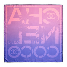 Silk Twill Square Scarf - Blue/White