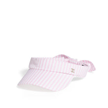 Cotton Jacquard Visor - White/Light Pink