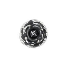 Lambskin Brooch - Black/Silver