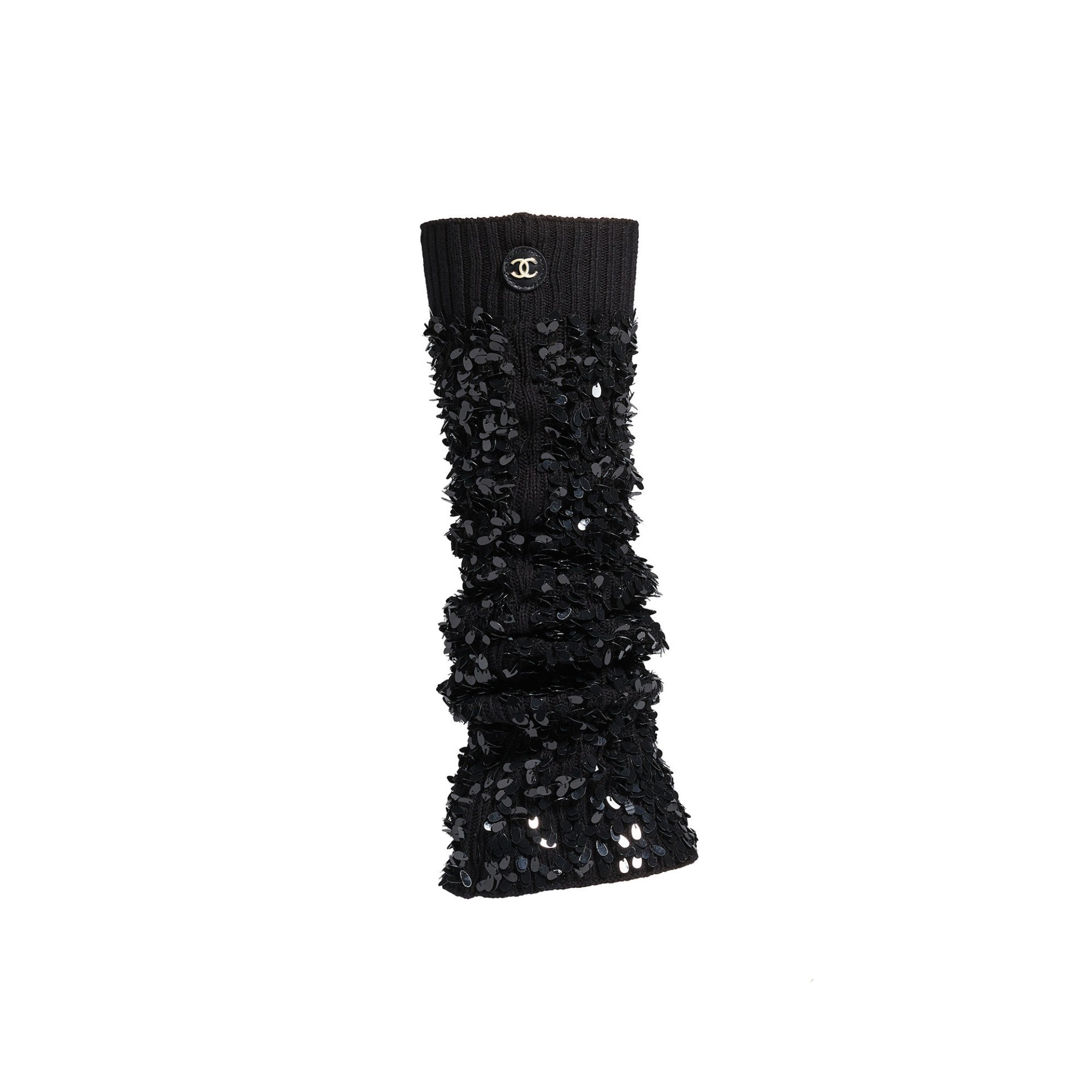 Coton/Sequins Gaiters - Black