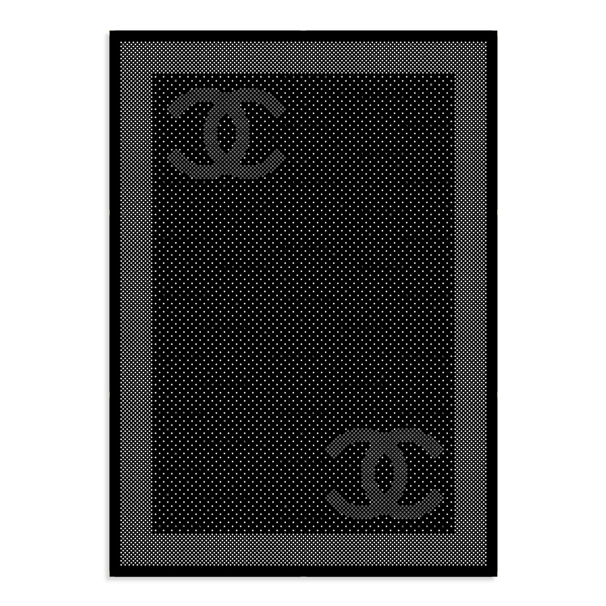 Cashmere/Silk Stole - Black/White