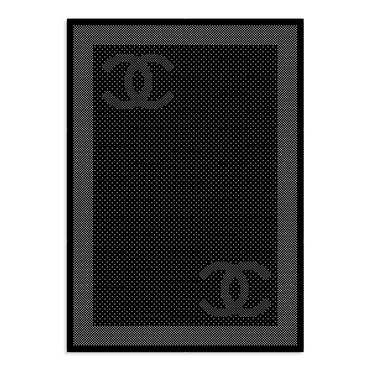 Cashmere/Silk Stole - Black/White
