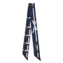 Silk Twill Slim Bandeau - Dark Blue/Navy