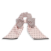 Silk Twill Scrunchie - Light Pink/Black