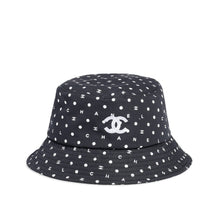Cotton Cloche Hat - Black/White