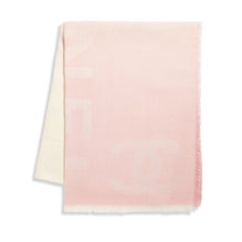 Silk/Cashmere Stole - Light Pink/White