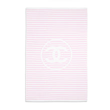 Cotton Bath Towel - White/Light Pink