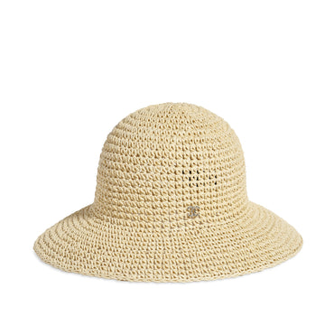 Straw Cloche Hat - Beige