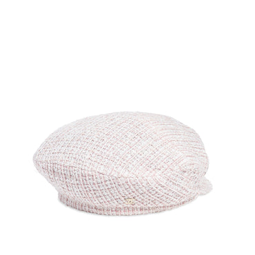 Tweed Fantaisie Cap - Ecru/Lht Pink