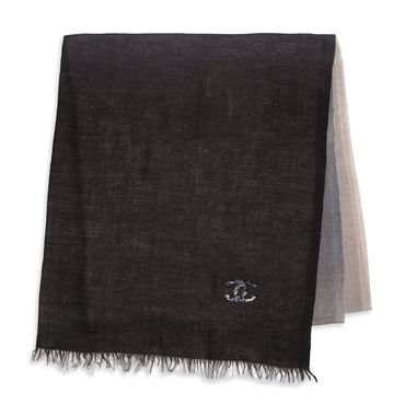 Cashmere/Silk Stole - Black/Grey/Beige