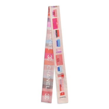 Silk Twill Slim Bandeau - Light Pink/Pink/Coral