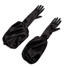 Satin Gloves - Black
