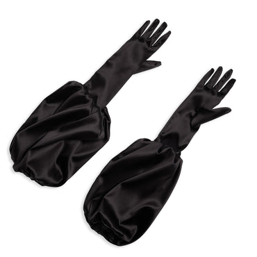 Satin Gloves - Black