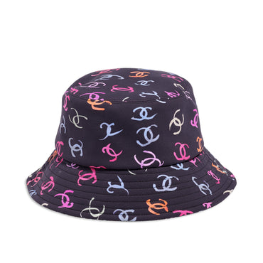 Polyamide/Elastane Cloche Hat - Black/Multicolor