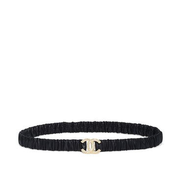 Lambskin/Metal/Glass Leather Woman Belt - Bck/Goldn/Ply Whi
