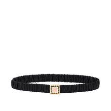 Lamb/Metal/Strass/Resin Leather Woman Belt - Bck/Goldn/Cry/Pin