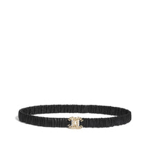 Lambskin/Metal/Strass Leather Woman Belt - Bck/Goldn/Crystal