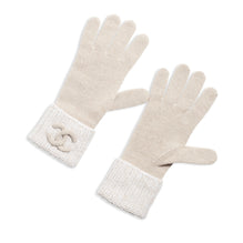 Cashmere Gloves - Beige/White