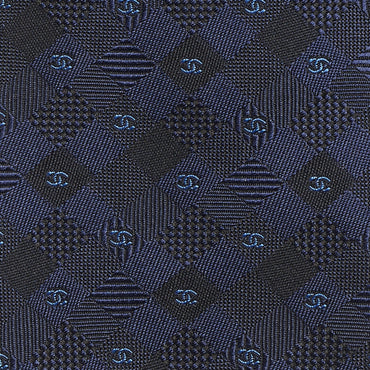 Silk Jacquard Man Tie - Dark Blue