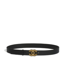 Calfskin/Metal/Lambskin Leather Woman Belt - Black/Golden