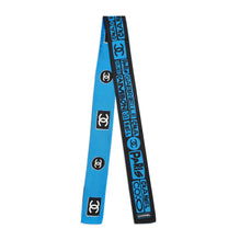Silk Twill Slim Bandeau - Black/Blue