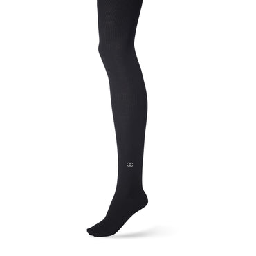 Silk/Polyamide/Elastane Tights - Black