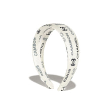 Silk Twill Headband - Ecru/Black