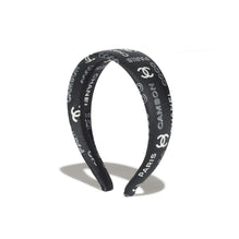 Silk Twill Headband - Black/Ecru