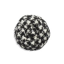 Fantasy Tweed Brooch - Black/White/Goldn