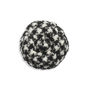 Fantasy Tweed Brooch - Black/White/Goldn