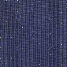 Silk Jacq/Metal Fiber/Pa Man Tie - Navy Blue