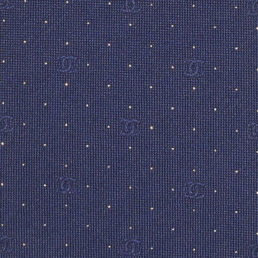 Silk Jacq/Metal Fiber/Pa Man Tie - Navy Blue