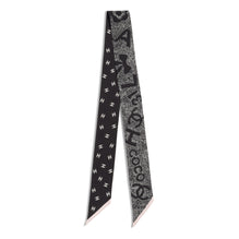 Silk Twill Slim Bandeau - Black/Light Pink