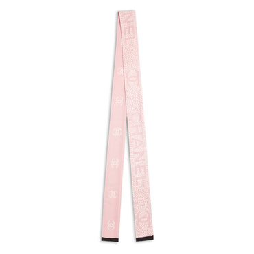 Silk Twill Slim Bandeau - Pink/Black