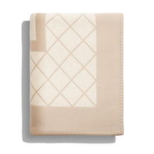 Wool/Silk Travelling Rug - Beige/Light Beige