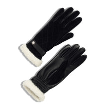 Viscose/Lambskin Gloves - Black