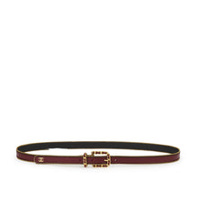 Lambskin/Metal Leather Woman Belt - Burg/Golden/Black