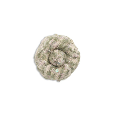 Fantasy Tweed Brooch - Green/Beige/Ecru