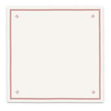 Silk Twill Square Scarf - Ecru/Light Pink