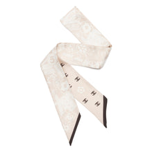 Silk Twill Slim Bandeau - Beige/Black