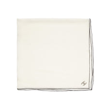 Silk Muslin Square Scarf - Ecru/Black