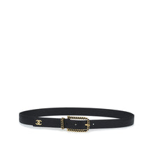 Calfskin/Metal/Lambskin Leather Woman Belt - Black/Golden