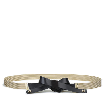 Lamb/Sue Goat/Met/Strass Chain Belt - Black/Golden/Crys