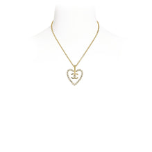 Queen Of Hearts Golden Pendant Necklace