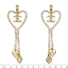 Queen Of Hearts Golden Pendant Earrings