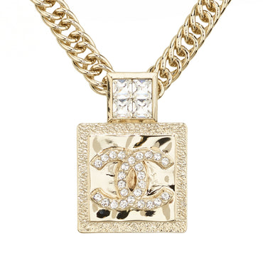 CC Block Golden Short Necklace
