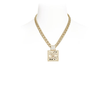 CC Block Golden Short Necklace