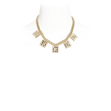 CC Block Golden Short Necklace
